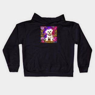 Cute Maltese Puppy Kids Hoodie